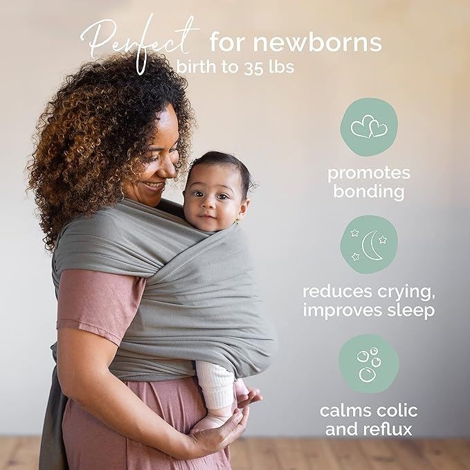 Boba Baby Wrap Carrier - Original Baby Carrier Wrap Sling for Newborns - Baby Wearing Essentials - Newborn Wrap