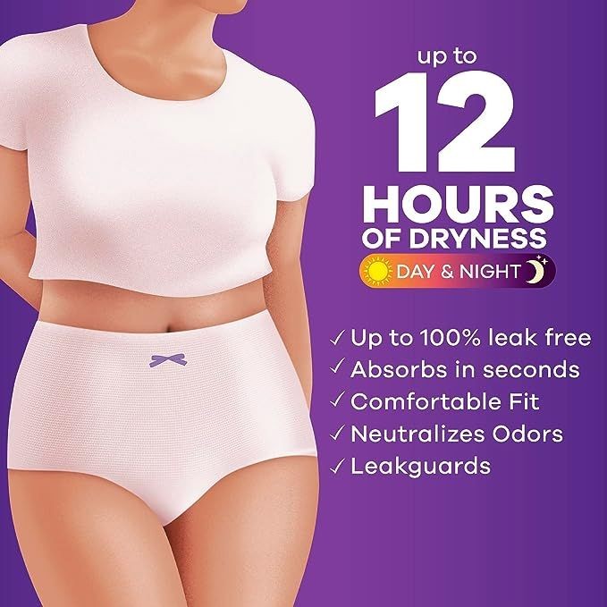 Always Discreet Adult Incontinence & Postpartum Underwear for Women, Maximum, Large, 17 Count